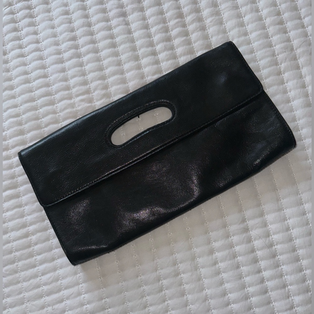 HOBO Black leather clutch